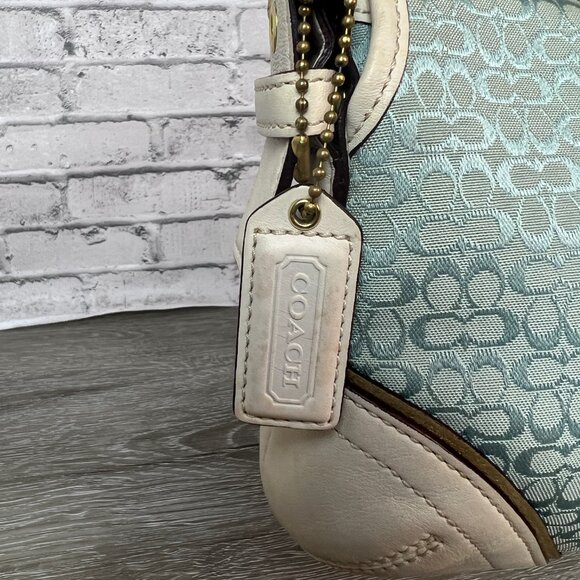 Vintage COACH Mini Soho 1457 Signature Blue Jacquard Shoulder Bag - Picture 3 of 8